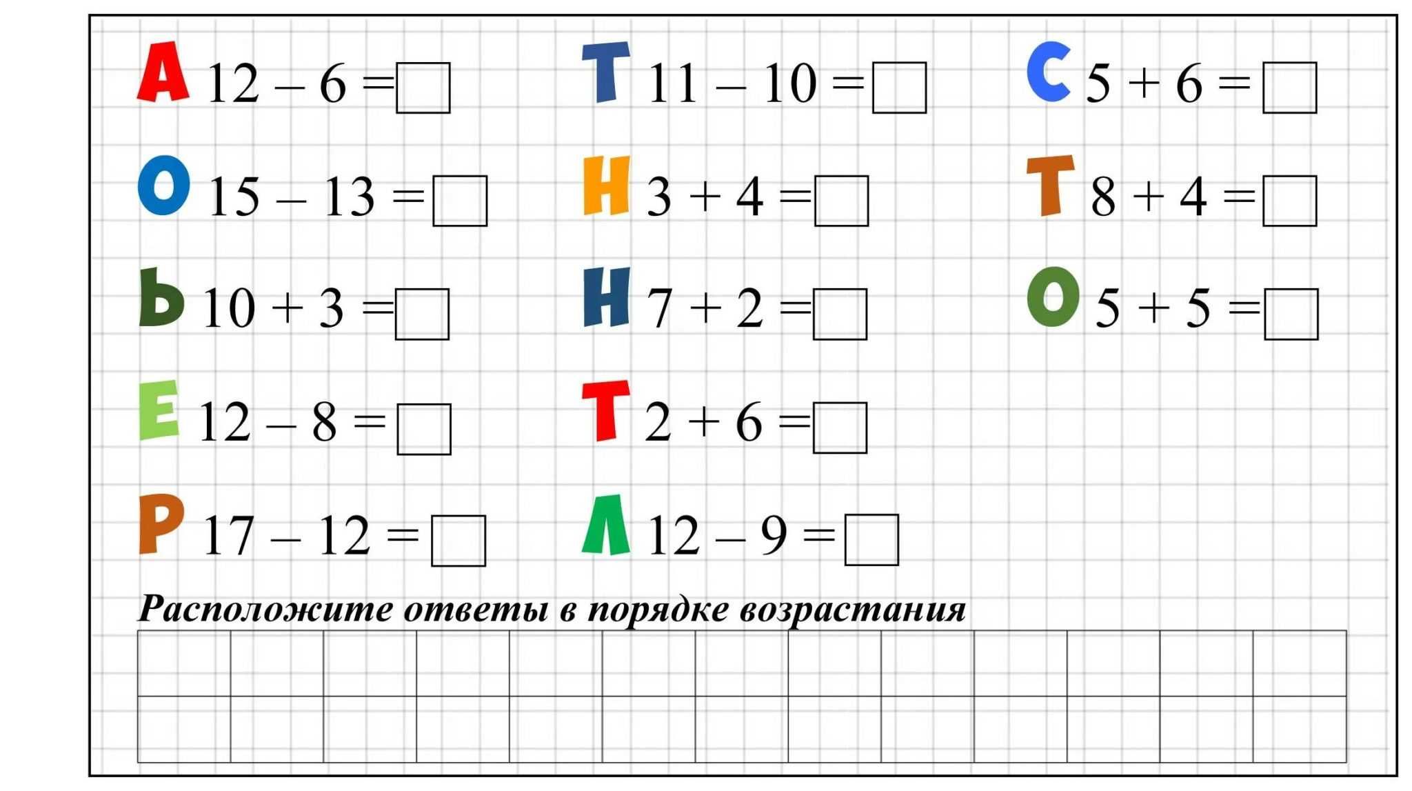 Развиваем математические способности у первоклассника