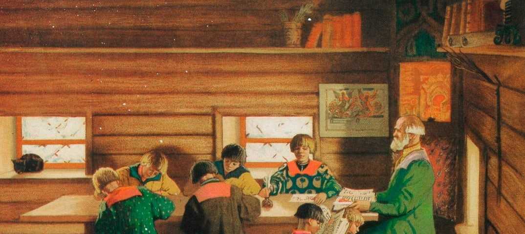 Борис Кустодиев отображал на своих полотнах простую жизнь и бытовые моменты В этом он видел особенный смысл Его картина Земская школа в Московской Руси очень нравится зрителям
