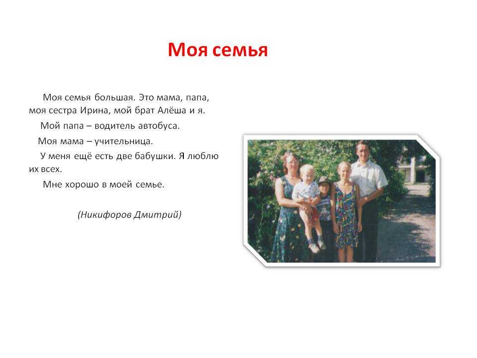 Фантазеры: сочинения ребят на тему "моя семья"