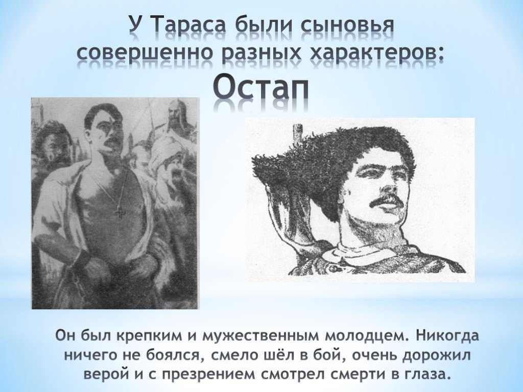 Образ тараса бульбы в одноименной повести н. гоголя