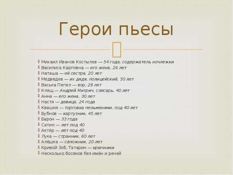 Сочинения по произведению: на дне, горький (21 топик)