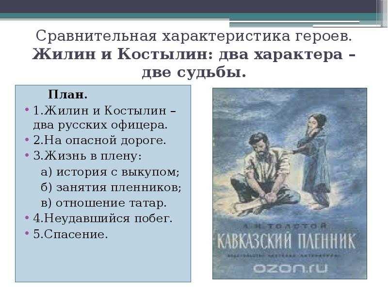 Сочинение на тему «жилин и костылин в плену», 5 класс