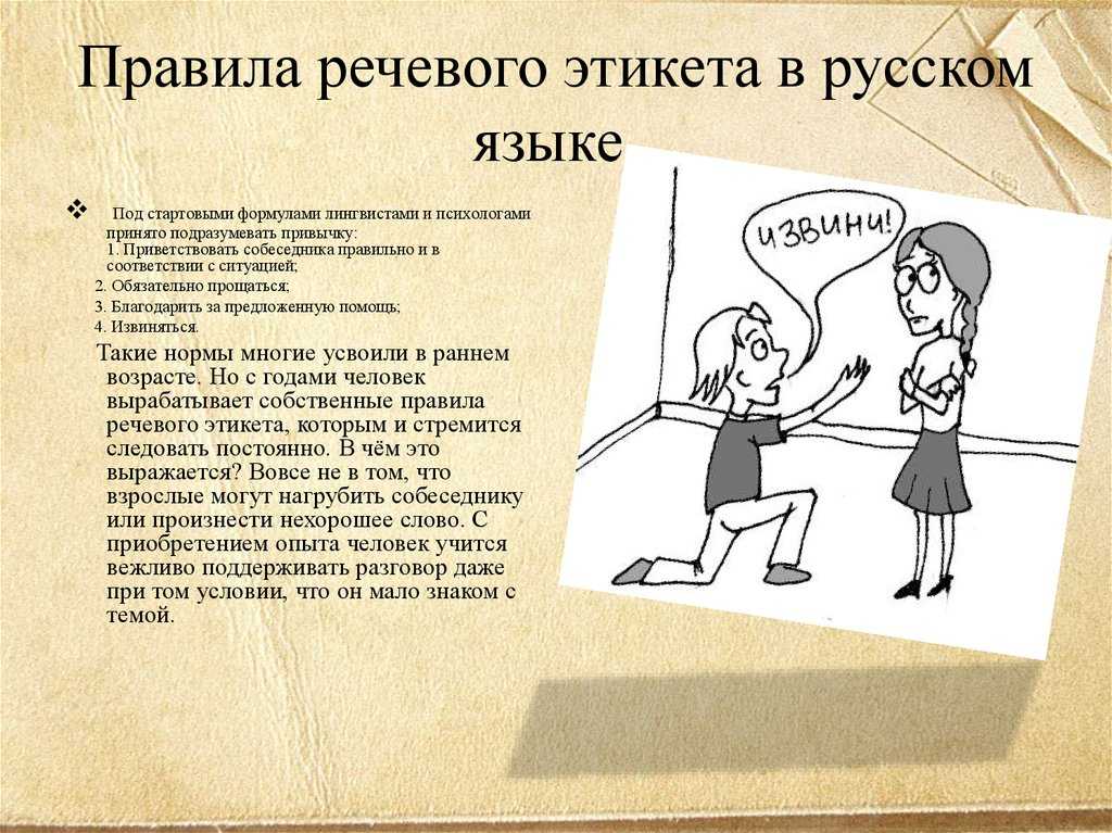 Речевой этикет в современном русском языке