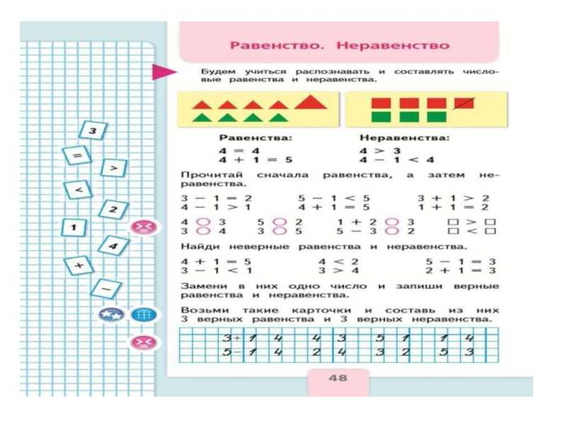 Что такое равенства и неравенства в математике для третьего класса - znanietips.ru