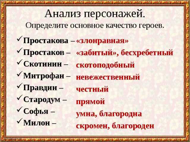 «недоросль» - цитаты из комедии фонвизина с характеристиками положительных и отрицательных героев