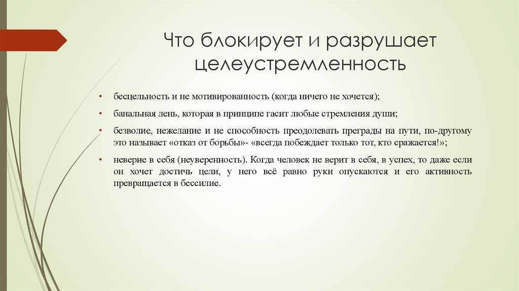 Что такое целеустремлённость? ( -рассуждение), сочинение