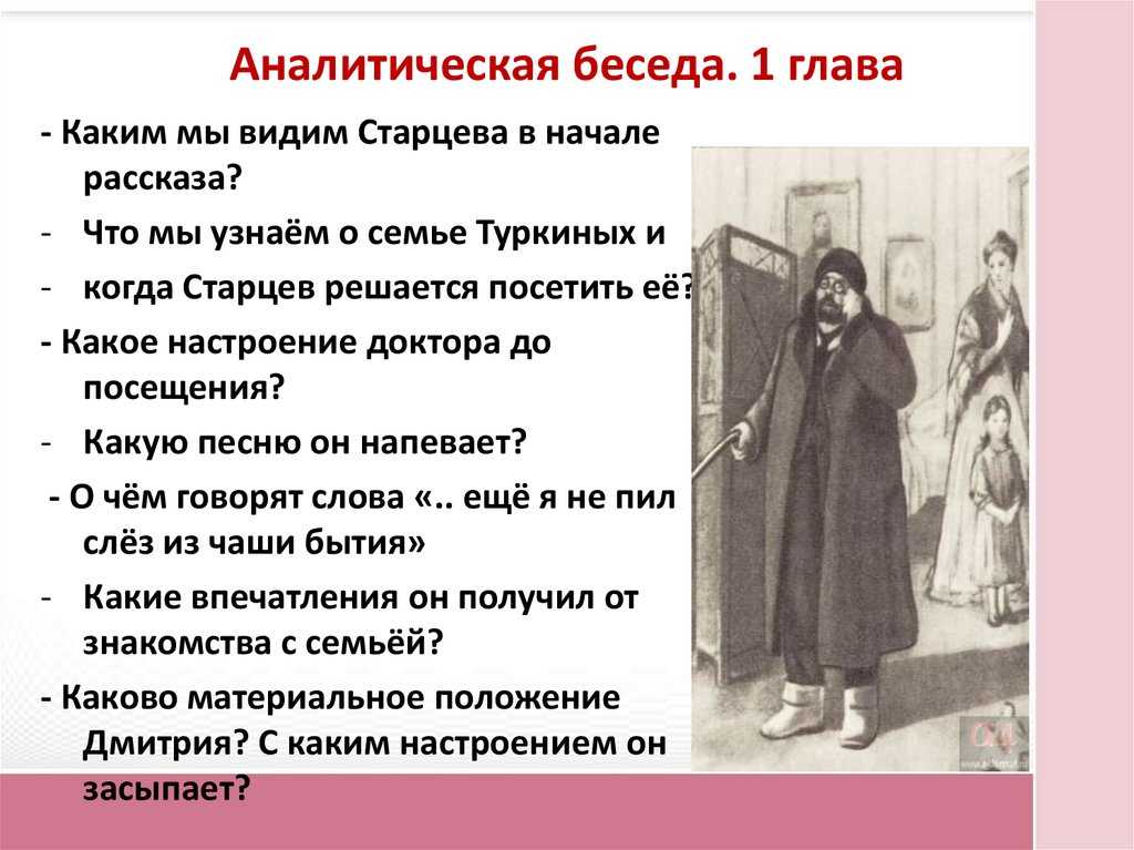 Характеристика главных героев рассказа чехова «ионыч»