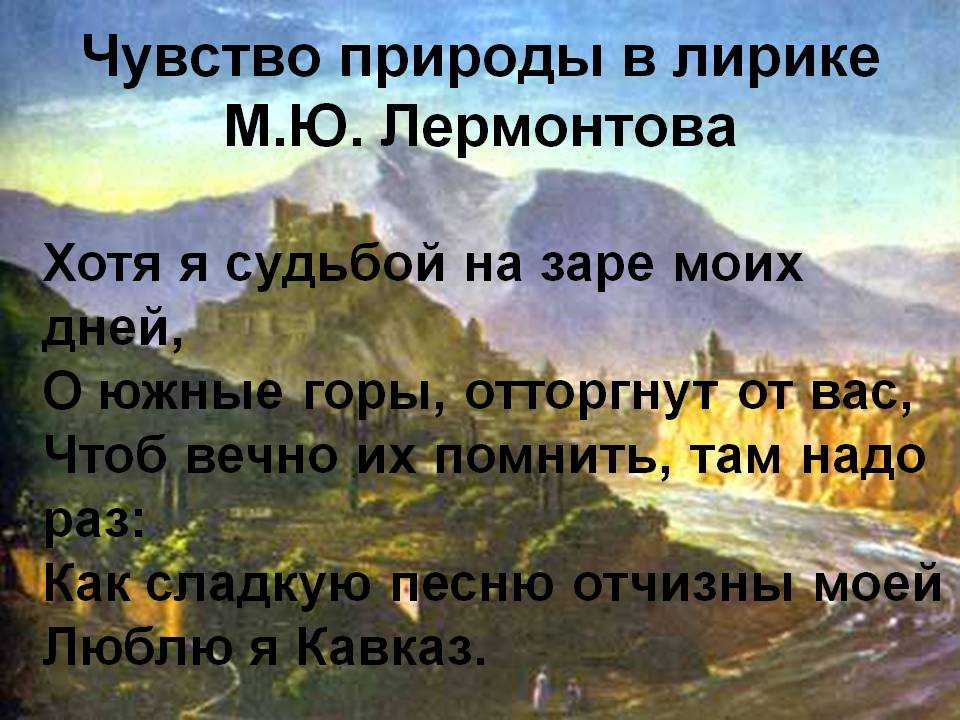 Урок 11: лирика лермонтова - 100urokov.ru